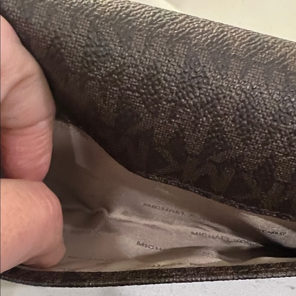 Michael Kors Dark Brown Wallet with Gold Logo - Picture 12 of 13